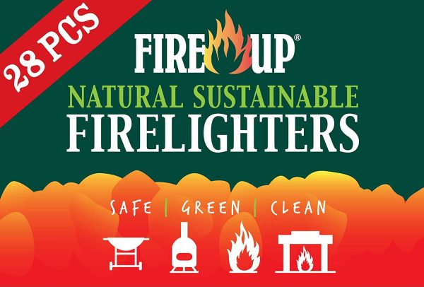 FIREUP Sustainable Firelighters 28's, Natural, (Pack of 28) - Image 5