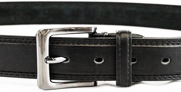 Men's Stylish Plain Leather Trouser Belt: Made by Forest Belt Co : Black : Brown : Up To 56" Waist - Image 5