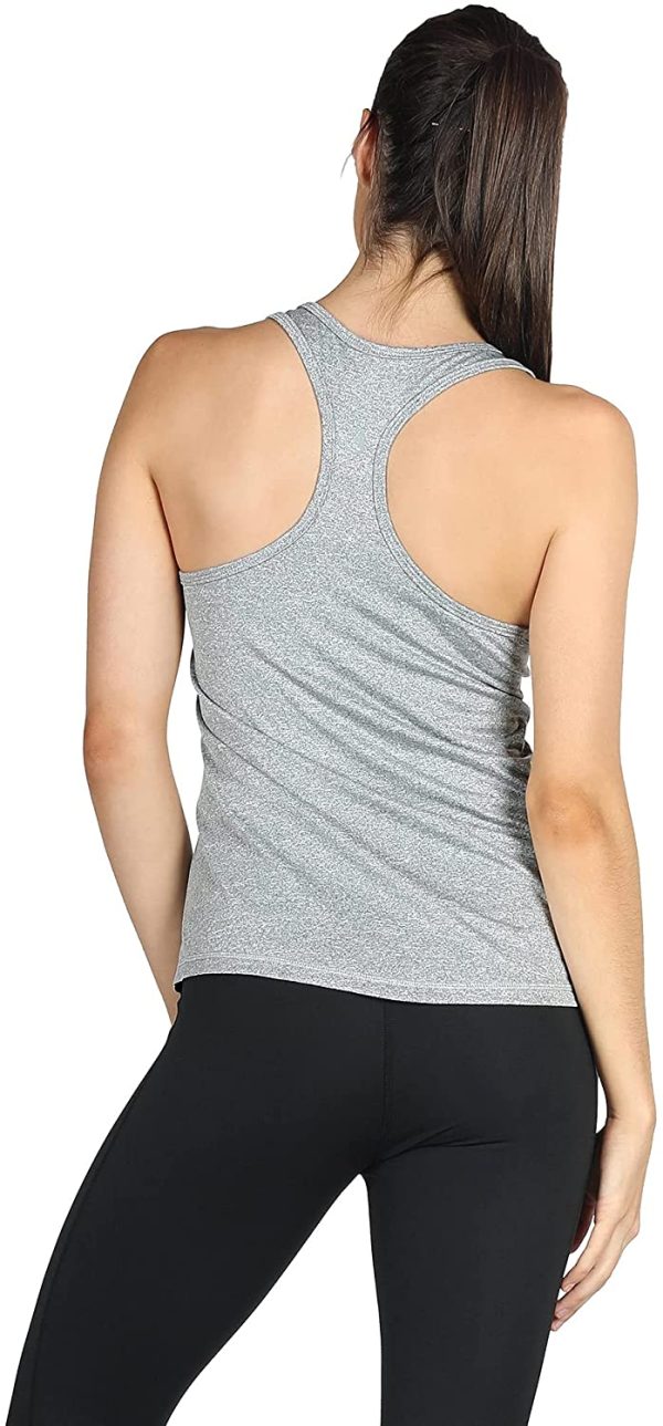 icyzone Workout Running Tank Top for Women - Racerback Yoga Tops Exercise Gym Shirts 3-Pack - Image 2