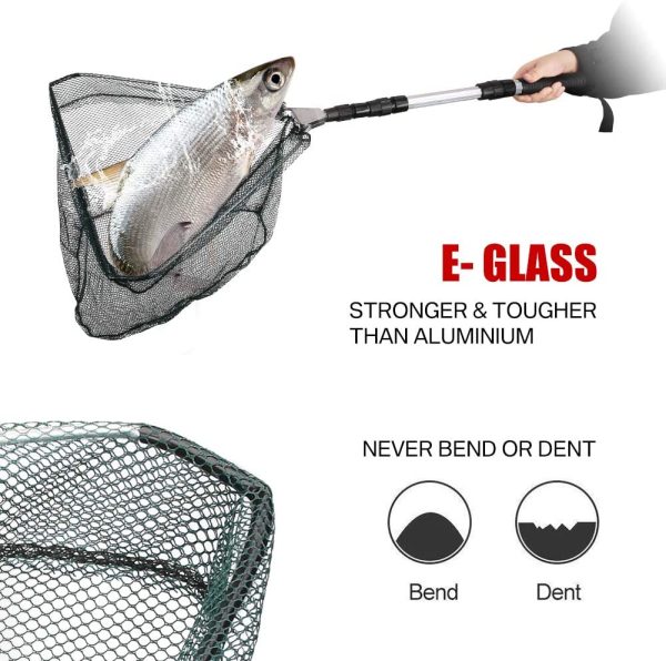 HEYOMART Fishing Landing Net Telescope Foldable Collapsible Extensible for Bird Fish Catch Release Lightweight Portable  Frame Handle - Image 2