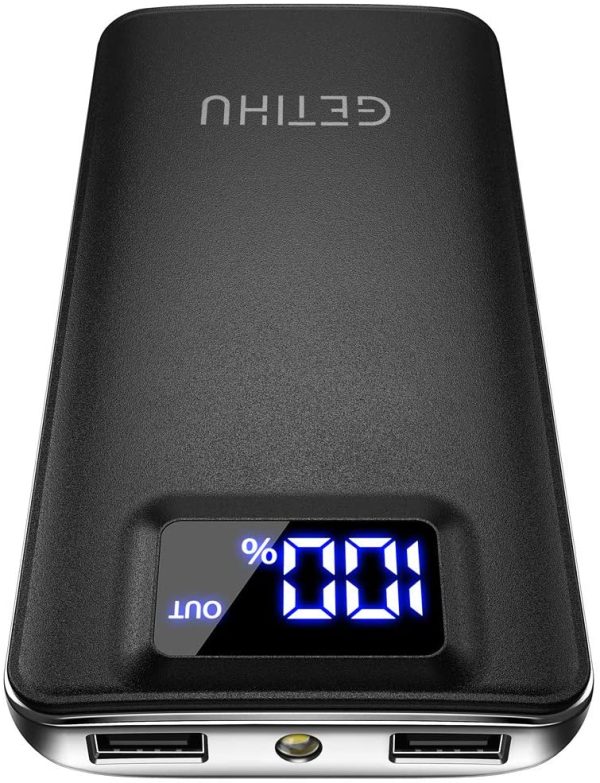 GETIHU Power Bank, Portable Charger 3A High-Speed 10000mAh LED Display USB C, Tri-outputs Battery Pack with Flashlight Compatible with iPhone 13 12 11 X Samsung Huawei Xiaomi iPad, etc[2022 Upgraded] - Image 2