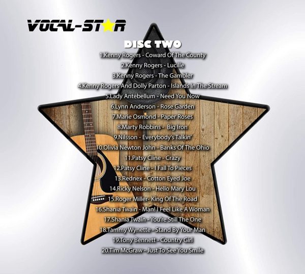 Karaoke CD Disc Set With Words - Huge Hits From Country - 40 Songs 2 CDG Discs By Vocal-Star - Image 3