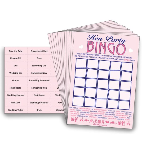 Hen Party Bingo - Party Game - 20 Players - New!