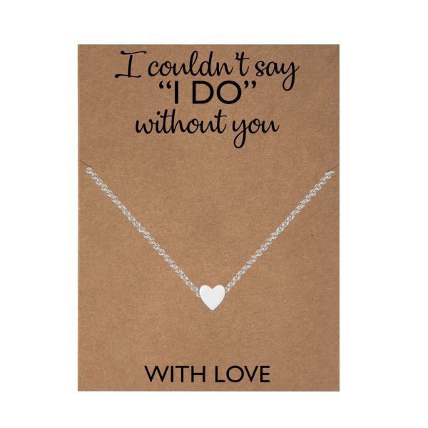 Bridesmaid Proposal Gift | Heart Necklace | Will you be my Bridesmaid? | Bridesmaid Gift Jewellery - Image 2