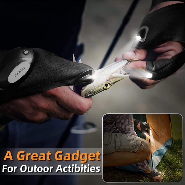 Elidepe Gifts For Men, LED Flashlight Gloves Fishing Accessories Mens Gifts,, Birthday Gifts For Dad, Gifts For Men Who Have Everything, Fishing And Cycling Gifts For Men - Image 7