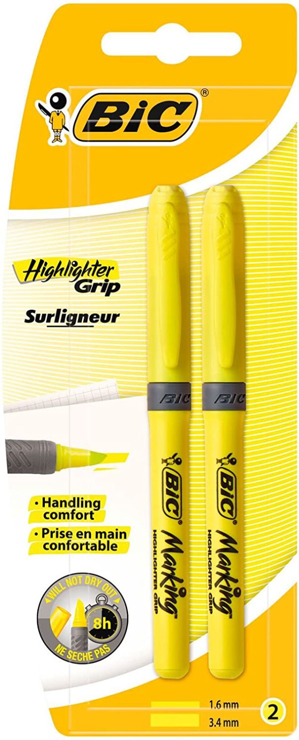 Highlighter Grip 824755, Yellow, Pack of 2 - Image 3