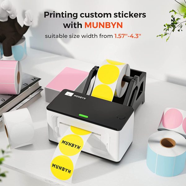 Desktop Thermal Label Printer 4x6 for Shipping Packages Postage Address Home Small Business, Compatible with Etsy, Shopify, Ebay, Amazon, Royal Mail, FedEx, UPS, White - Image 3