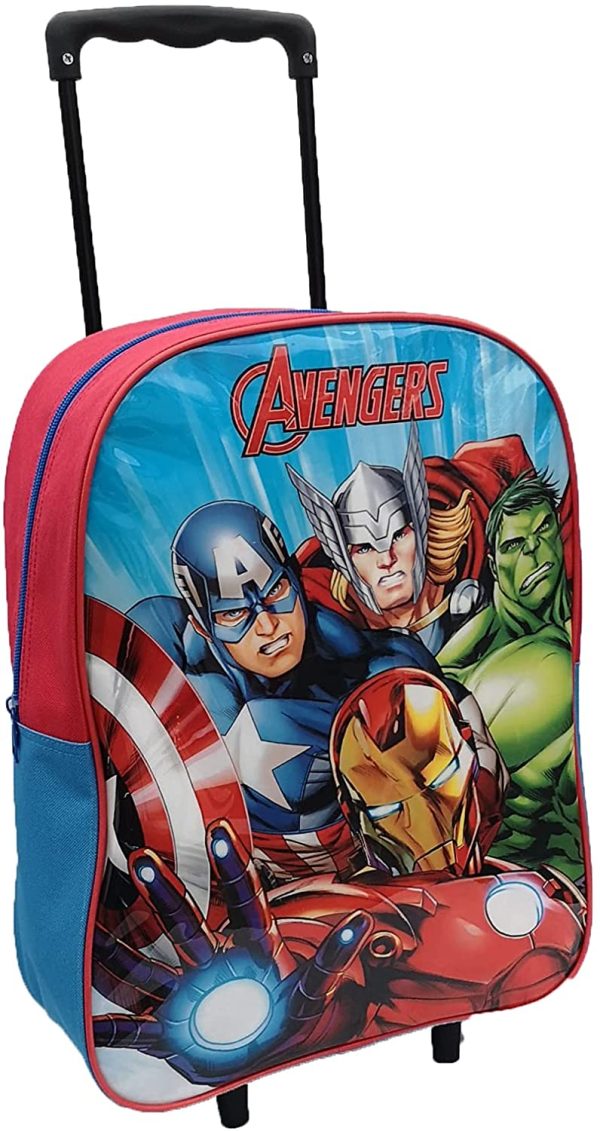 Kids Trolley Cabin Bag Suitcase with Wheels and Telescopic Handle - Ideal for Short Breaks, Holidays, sleepovers and School Trips (Avengers) - Image 2