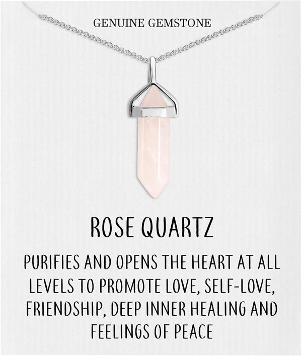 Philip Jones Rose Quartz Gemstone Necklace - Image 3