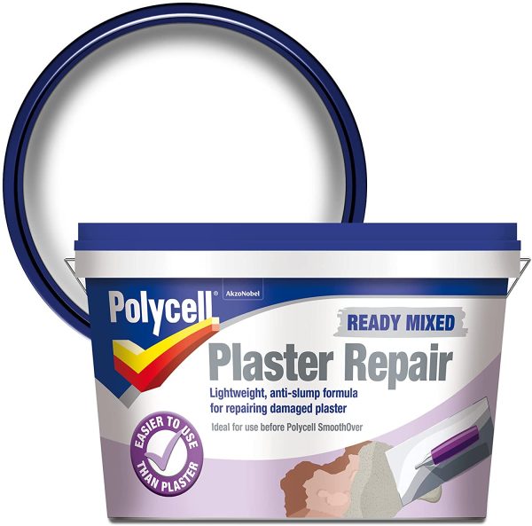 Polycell PLCPRPS25L Plaster Repair Polyfilla Ready Mixed - 2.5 L & PLCMPPR1KGS Multi-Purpose Polyfilla Ready Mixed, 1 Kg - Image 6