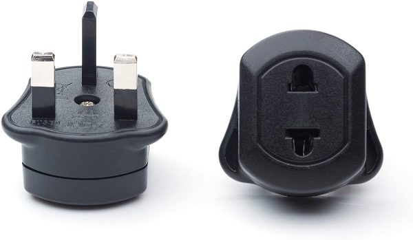 EU 2 Pin To UK 3 Pin Fused Adaptor Plug For Shaver/Toothbrush Q4U 1X Black adapter European to UK Adapter EU/US to UK Plug Adaptor - Image 4