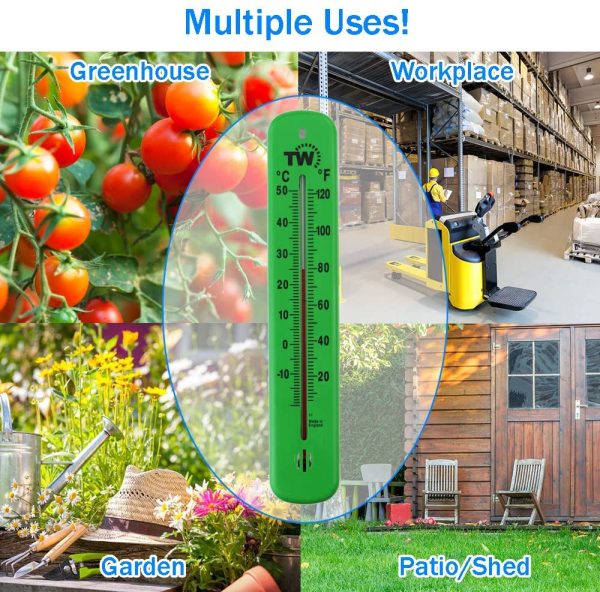 Greenhouse Thermometer can also be used Indoors as a Wall Thermometer in the Home, Garage or as an Outdoor Thermometer in the Garden Easy to Hang and Read - Image 4