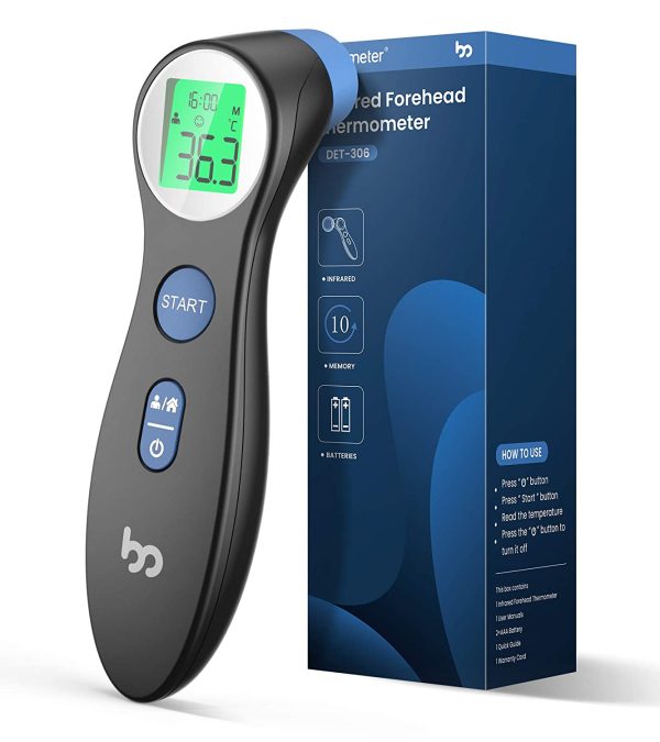 Femometer Forehead Thermometer for Adults Kids, Non Contact Infrared Thermometer, Digital Baby Thermometers Body Temperature Thermometer (Black) - Image 8