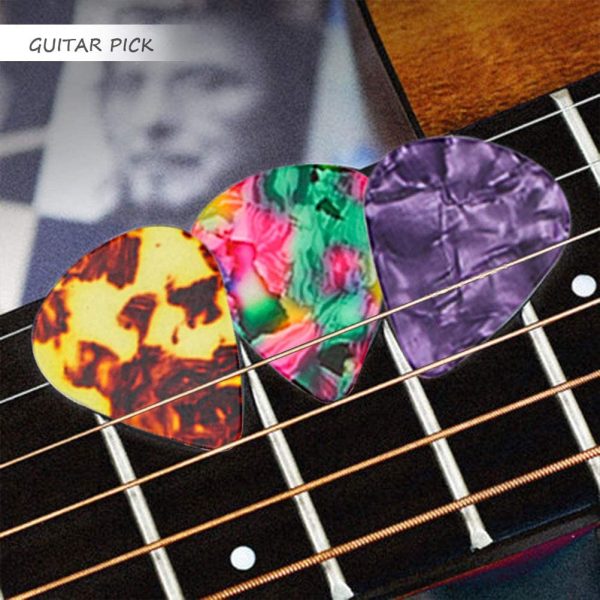 kuou Guitar Picks, 20 Pcs Guitar Plectrums Celluloid Pick for Acoustic, Electric, Bass Guitar including 0.46mm 0.71mm 0.96mm 1.2mm - Image 7