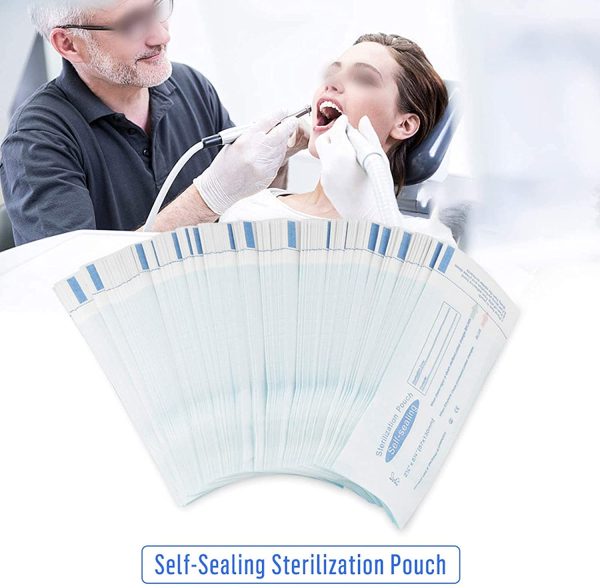 Dental Sterilization Pouch, 200pcs Medical Dental Sterilization Pouch Self-sealing Bag for Cleaning Tools - Image 7