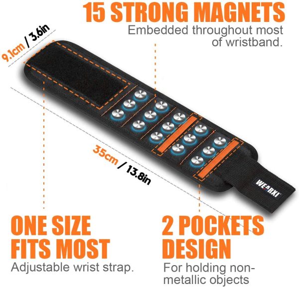 Gifts for Men, Mens Gifts Magnetic Wristband, Tools Belt Holding Screws Gadgets for Men Gifts, Birthday Gifts for Him, Gifts for Men Who Have Everything, Presents for Men, Father's Day Gifts - Image 4