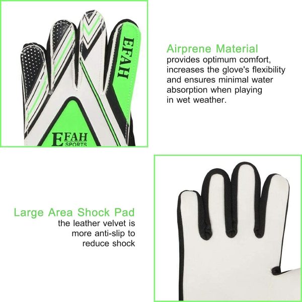 EFAH SPORTS Football Goalkeeper Gloves For Boys kids children adult Soccer Goalie Gloves Protection Super Grip Palms - Image 4