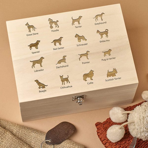 Personalised Wooden Dog, Cat, Rabbit, Hamster, Horse, Pet Memorial Keepsake Box - In Memory Of - Image 4