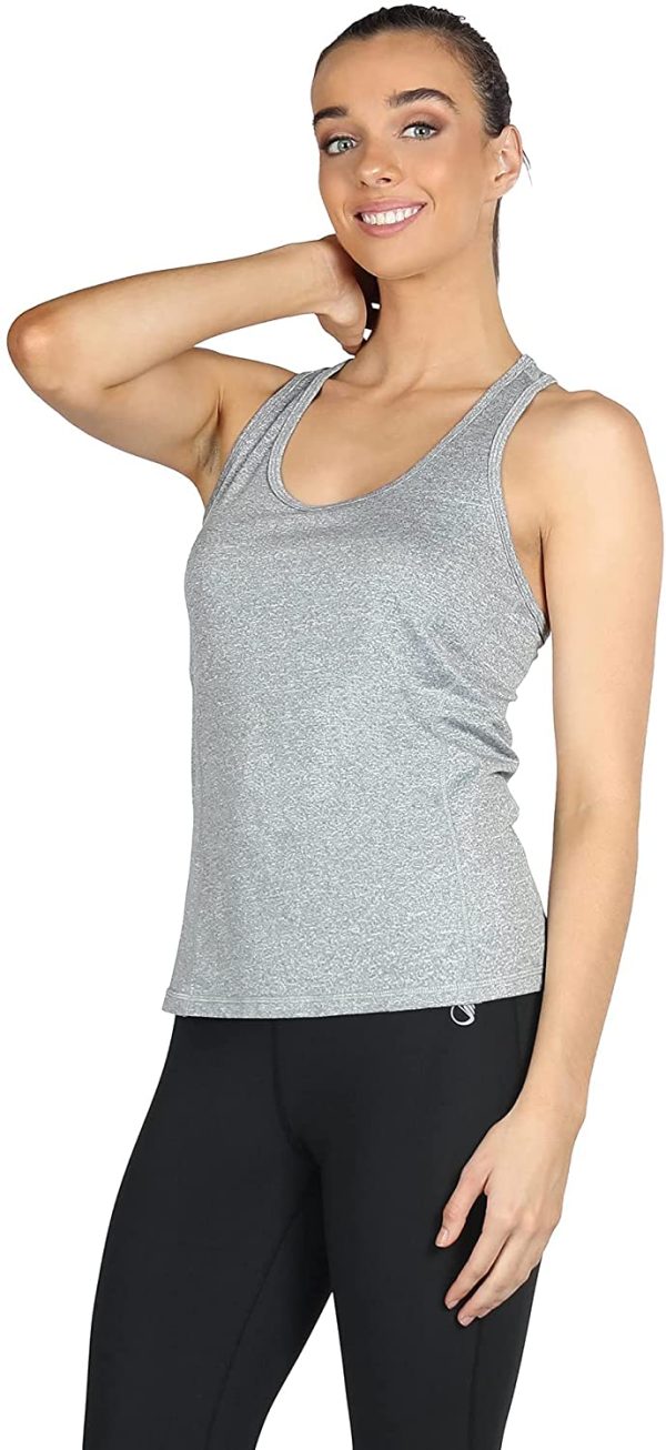 icyzone Workout Running Tank Top for Women - Racerback Yoga Tops Exercise Gym Shirts 3-Pack - Image 7