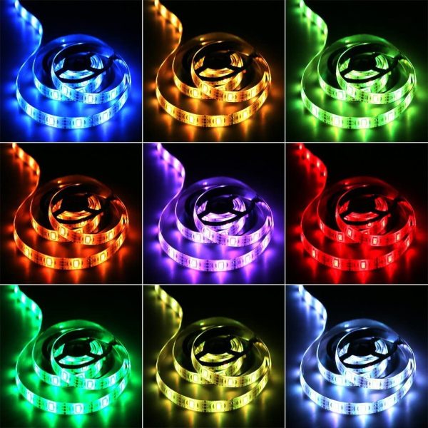 LED Strip Lights, LED Strip Colour Changing LED Fairy,RGB Light Strip Set with Remote Control Ideal for Room, Home, Kitchen, Parties (2m) - Image 3