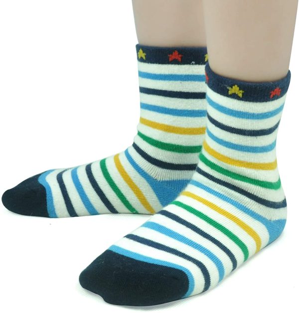 Toddler Non Skid Boy Socks - 12 Pairs Infant Baby Kid Children Grips Socks for 1-7 Years Old Girl Socks - Image 2