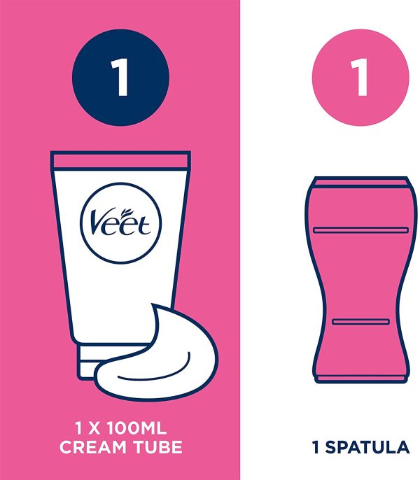 Veet Pure Inspirations Hair Removal Cream for Sensitive Skin, for Legs and Body, 100ml - Image 7