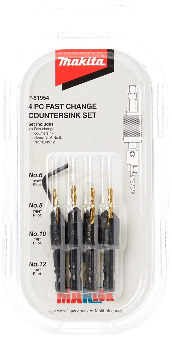 Makita P-51954 4 Piece Countersink Set - Image 4