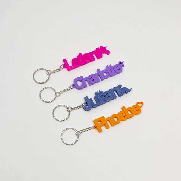 Personalised keyring for kids, Name Tags, Stocking Filler, 3D Keyring - Image 4