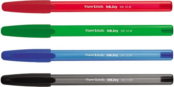 Paper Mate InkJoy 100ST Ballpoint Pens | Medium Point (1.0mm) | Classic Colours | 4 Count - Image 4