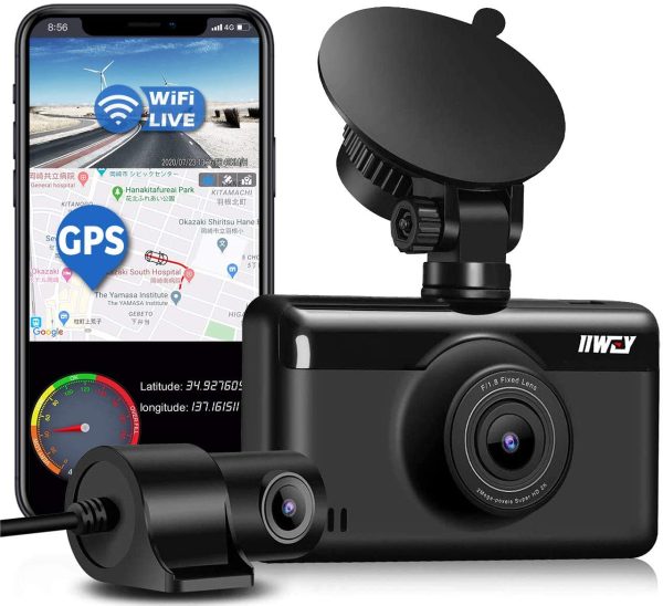 Dash Cam Front and Rear 1440P & 1080P ??Built with WIFI & GPS??Dual dash Cam (Single Front 1440P), Car Camera 3 Inch Touch Screen Dash Camera, Driving Recorder with Night Vision, 24H Parking Monitor - Image 2