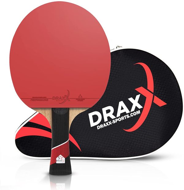 DRAXX Table tennis bat | 5 Stars Grade | Carbon & Premium rubber | Competition Ping Pong Bat | intermediate / advanced | Beginner & PRO Players | Carbone Kit professional paddle Training racket - Image 5