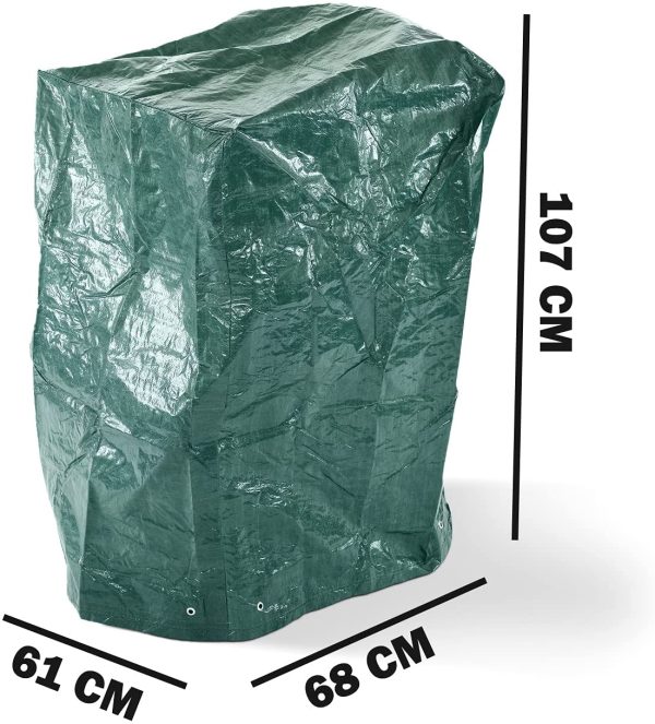 Garden Chair Cover ?C Outdoor Patio Chair Waterproof Cover for Storage ?C Heavy Duty, All Weather Green Polyethylene Furniture Cover with UV Protection 107 ?? 68 ?? 61cm - Image 7