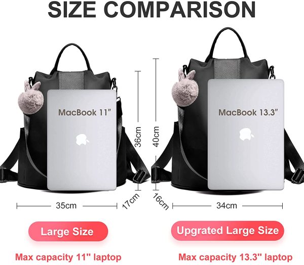 Charmore Women Backpack Ladies Rucksack Waterproof Nylon School bags Anti-theft Daypack Shoulder Bags - Image 3