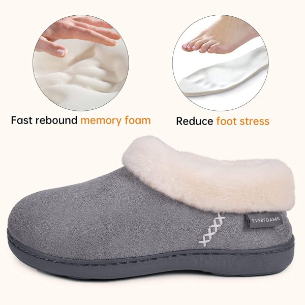 EverFoams Women's Micro Suede Fuzzy Plush Lined Slippers with Cozy Memory Foam - Image 6