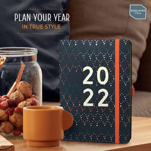 Perfect Year A5 Diary 2022. 2022 Diary A5 Week to View runs Jan - Dec'22. Luxury 2022 Planner Diary to Manage Busy Schedules. Weekly Planner 2022 with Note Pages, Shopping Lists & More - Image 6