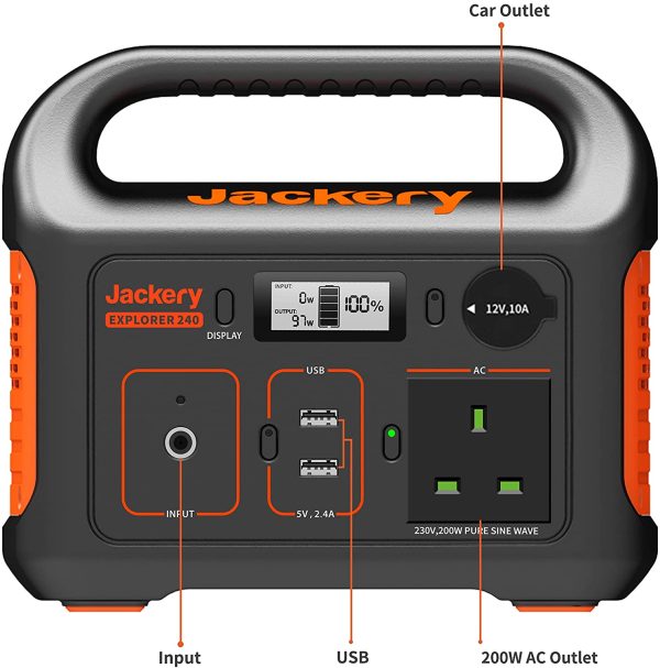 Portable Power Station Explorer 240, 230V/200W Pure Sine Wave AC Outlet, 240Wh Backup Lithium Battery for Outdoors Picnic Fishing Travel Party Camping - Image 6