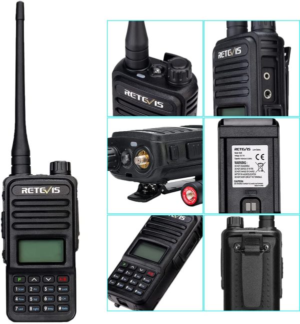 Retevis RT85 Walkie Talkie Dual Band, Long Range Ham Radio, 2m/70cm Handheld Transceiver with FM Radio, VOX, DTMF, LED for Radio Amateur, Outdoor Adventure(Black, 1Pcs) - Image 2