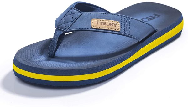 FITORY Men's Sport Flip Flops, Comfort Thong with Arch Support Shoes Summer Outdoor Sandals Brown UK Size 6-13 - Image 6