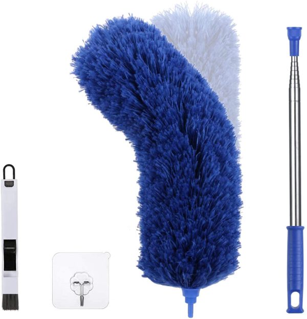 Vicloon Feather Duster Extendable, 100 Inches Microfiber Duster Cleaning Steel Telescopic Duster Feather Duster with Bendable and Window Slot Cleaning Brush Hand for Cleaning Ceiling Fans, Cars?? - Image 7