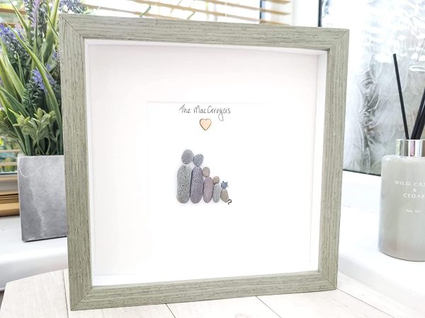 Pebble Art Picture Family And Pets Framed And Personalised Mothers Day Gift - Image 9