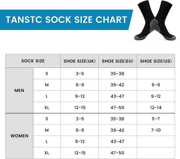 Mens Socks 6 Pairs Wicking Breathable Cushion Comfortable Casual Crew Socks Outdoor Multipack Performance Hiking Trekking Walking Athletic Socks - Image 5