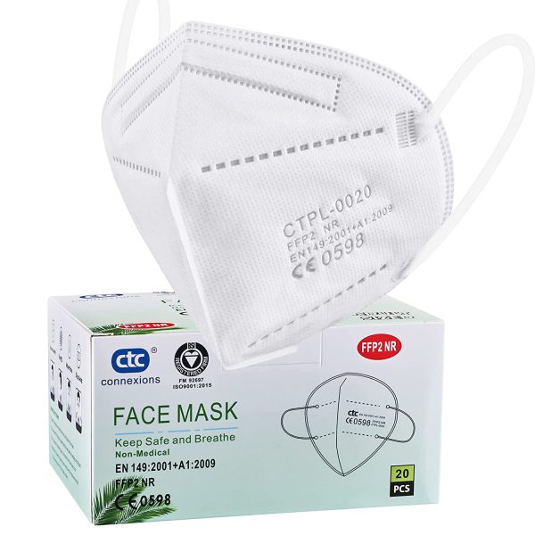 FFP2/KN95 Face Mask, 5-Layer Protective FFP2 Mask CE certified EN149 Standard, High Filtration Capacity Individually Packed in PE Bag-20pcs/box)?? - Image 3