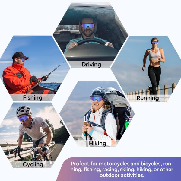 REDLIRO Sports Sunglasses Polarized Anti-UV400 Cycling Bike Glasses for Men Women Fishing Glof Baseball Running Hiking - Image 5