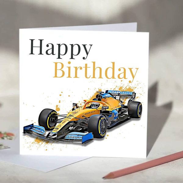 McLaren Formula One F1 Birthday Card Personalise with Age and Name - Image 2