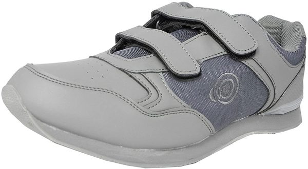 Dek Mens Drive Trainer Style Touch Fastening Bowling Shoes Grey