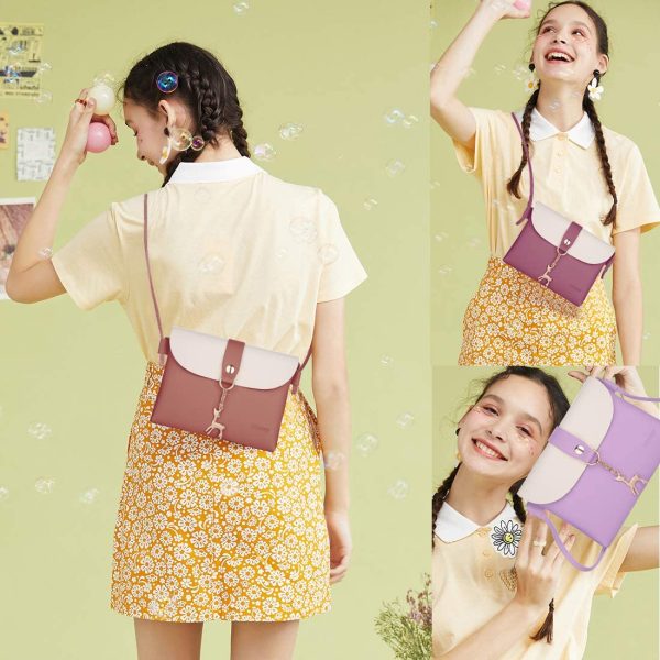 Small Cross Body Bag for Girls PU Leather Shoulder Handbag Cross Body Purse for Teens Girls - Image 2