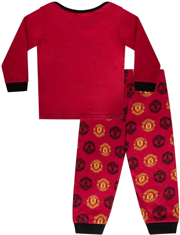 Manchester United Baby Pyjamas Long Boys Kids Official Football Gift - Image 3