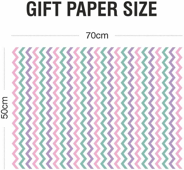 DS 6 Wrapping Paper Roll 2 Sheets of 3 Beautiful Design Gift Wrapping Paper 70 x 50cm - Perfectly Wrapped Recyclable Gift Paper for Birthday Parties Crafts Projects