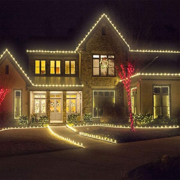 Solar String Lights,10M Solar Rope Lights Outdoor,100 LED Solar Fairy Lights 8 Modes Waterproof Tube Light Copper Wire Fairy Lights for Garden Fence Patio Yard PartyTree Christmas.(Warm White) - Image 8