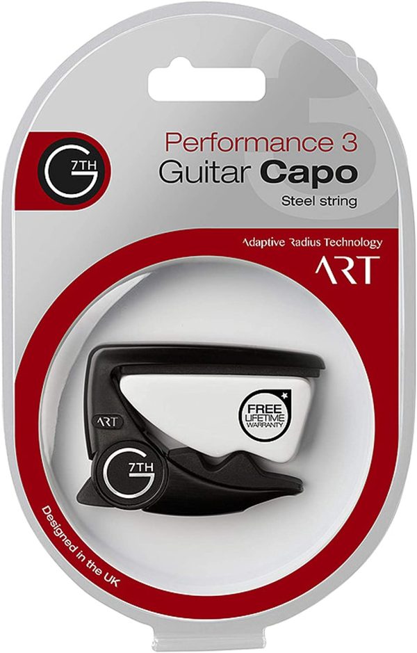 G7th C81020 Performance 3 Capo with ART (Steel String Satin Black), 63g/2.2oz. Low profile and non-intrusive & GHS Fast Fret Guitar String Cleaner and Lubricant - Image 4